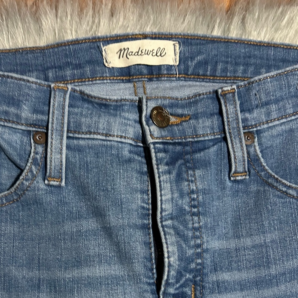 🌟HOST PICK🌟MADEWELL 9” High-Rise Skinny Distressed Jeans Size 26 - Picture 6 of 7